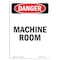 Signmission OSHA Danger Sign, Portrait Machine Room, 10in X 7in Decal, 7" W, 10" H, Portrait OS-DS-D-710-V-1673 - alternate 1